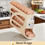 Stackable egg holder – automatic sliding, large capacity, transparent PP, saves fridge space & keeps eggs fresh - 图片 5