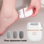 Electric foot grinder – USB rechargeable, removes cracked heels, thick polishing, 2 speeds, 3/6 replacement heads, portable & easy to use - 图片 2