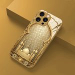 Phone Case: Golden Islamic Architectural Decorative Print Pattern. An Elegantly Styled Phone Case Featuring the Latest Luxurious Ultra-clear Tempered Glass Technology, Showcasing the Pattern with a Minimalist Design. Compatible with iPhone 17 - 图片 2
