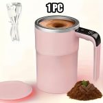 LED smart electric cup – USB rechargeable, large capacity, portable, mixes milk, chocolate & coffee, 6200 RPM motor, perfect for home & office - 图片 7
