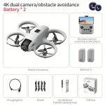 Compact drone – dual cameras, stylish lights, 360° flips, gesture photo/video, auto-stable flight, 4 rotors, perfect gift. - 图片 3