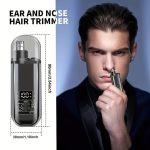 Professional ear & nose hair trimmer – painless, USB rechargeable, dual-sided blades, portable & easy to clean, for men & women. - 图片 8