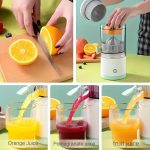 Wireless electric juicer 13.5oz – USB rechargeable, push-button, removable cup, auto juice separation, food-grade ABS, perfect gift - 图片 8