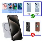 “iPhone 17 MagSafe car mount – vent magnetic wireless charger, safe & fast, fits iPhone 17/16/15/14/13 & Samsung with MagSafe case - 图片 12