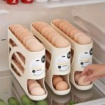 Stackable egg holder – automatic sliding, large capacity, transparent PP, saves fridge space & keeps eggs fresh - 图片 2