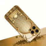 Phone Case: Golden Islamic Architectural Decorative Print Pattern. An Elegantly Styled Phone Case Featuring the Latest Luxurious Ultra-clear Tempered Glass Technology, Showcasing the Pattern with a Minimalist Design. Compatible with iPhone 17 - 图片 6