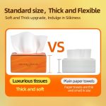 Botare 20-pack orange facial tissues – 4-ply, 7,200 sheets, 175×155mm, for face, hands & home use, free shipping - 图片 6