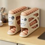 Stackable egg holder – automatic sliding, large capacity, transparent PP, saves fridge space & keeps eggs fresh - 图片 4