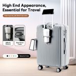 KINGSUN Travel Bag Versatile Luggage Featuring USB Charging Port And Cup Holder, Lightweight Cabin Size Suitcase - 图片 11