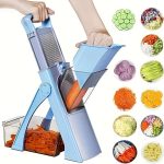 Manual handheld slicer set – adjustable thickness, shredder & mincer, heavy-duty plastic, washable, perfect for veggies, camping & kitchen prep - 图片 2