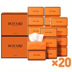 Botare 20-pack orange facial tissues – 4-ply, 7,200 sheets, 175×155mm, for face, hands & home use, free shipping - 图片 3