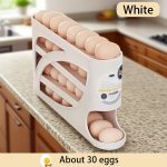 Stackable egg holder – automatic sliding, large capacity, transparent PP, saves fridge space & keeps eggs fresh - 图片 3