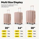 KINGSUN Travel Bag Versatile Luggage Featuring USB Charging Port And Cup Holder, Lightweight Cabin Size Suitcase - 图片 4