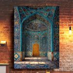 1pc, Including a Frame, Measuring 30.48X40.64 cm, Featuring a 2D Flat HD Oil Painting of Tilework Art with Islamic Geometric Designs, Persian Decoration - KX9072YD2249 - 图片 7