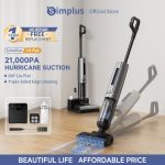 Simplus Wet And Dry Vacuum Cleaner 180° Flat Lying Mopping Dry Suction 21, 000Pa Suction Power 11.6cm
