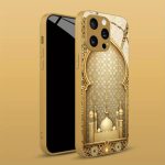 Phone Case: Golden Islamic Architectural Decorative Print Pattern. An Elegantly Styled Phone Case Featuring the Latest Luxurious Ultra-clear Tempered Glass Technology, Showcasing the Pattern with a Minimalist Design. Compatible with iPhone 17 - 图片 3