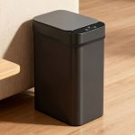 “Black 2pcs motion sensor smart trash cans – 11L, touchless, minimalist, perfect for home or kitchen.” - 图片 5