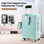 KINGSUN Travel Bag Versatile Luggage Featuring USB Charging Port And Cup Holder, Lightweight Cabin Size Suitcase - 图片 5