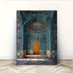 1pc, Including a Frame, Measuring 30.48X40.64 cm, Featuring a 2D Flat HD Oil Painting of Tilework Art with Islamic Geometric Designs, Persian Decoration - KX9072YD2249 - 图片 8