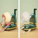 1pc Hand Crank Automatic Rotation Apple Peeler - Durable Plastic Ergonomic Kitchen Gadget with Adjustable Clamp for Efficient Fruit Peeling, Compact Design for Home & Commercial Use, Apple Accessories, Culinary Accessories, Vintage Appliance Look, Sturdy Construction - 图片 8