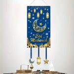 1pc Eid Mubarak Hanging Decorative Flag, Polyester Multipurpose Wall Banner, 100.0cm x 40.01cm, Festive Porch Party Decoration, No Electricity Needed, for Eid al Fitr Celebrations - 图片 3