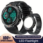 JELLOO Men'S Outdoor Sports Smartwatch Answeru002FMake Calls Smart Watch for Men with LED Flashlight Smart Watches Pedometer Smartwatches for Iphone And Android Phone Christmas Gifts Thanksgiving New Year'S Day Gifts for Boyfriends - 图片 10
