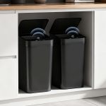 “Black 2pcs motion sensor smart trash cans – 11L, touchless, minimalist, perfect for home or kitchen.” - 图片 9