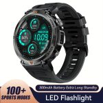 JELLOO Men'S Outdoor Sports Smartwatch Answeru002FMake Calls Smart Watch for Men with LED Flashlight Smart Watches Pedometer Smartwatches for Iphone And Android Phone Christmas Gifts Thanksgiving New Year'S Day Gifts for Boyfriends - 图片 6