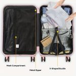 KINGSUN Travel Bag Versatile Luggage Featuring USB Charging Port And Cup Holder, Lightweight Cabin Size Suitcase - 图片 6