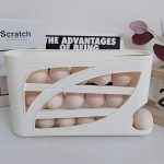 Stackable egg holder – automatic sliding, large capacity, transparent PP, saves fridge space & keeps eggs fresh - 图片 11