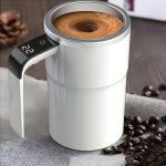 LED smart electric cup – USB rechargeable, large capacity, portable, mixes milk, chocolate & coffee, 6200 RPM motor, perfect for home & office - 图片 4