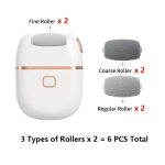 Electric foot grinder – USB rechargeable, removes cracked heels, thick polishing, 2 speeds, 3/6 replacement heads, portable & easy to use - 图片 5