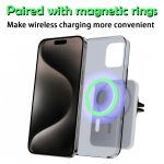 “iPhone 17 MagSafe car mount – vent magnetic wireless charger, safe & fast, fits iPhone 17/16/15/14/13 & Samsung with MagSafe case - 图片 4