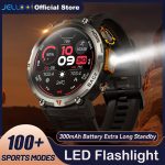 JELLOO Men'S Outdoor Sports Smartwatch Answeru002FMake Calls Smart Watch for Men with LED Flashlight Smart Watches Pedometer Smartwatches for Iphone And Android Phone Christmas Gifts Thanksgiving New Year'S Day Gifts for Boyfriends - 图片 2