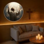 God and Jesus Pattern Projection Light, Six Interchangeable Patterns, Room Ceiling Background Decoration Light, 360° Rotating Portable USB Gadget, Creative Gift, God Bless, a Gift for Christian Enthusiasts. - 图片 5