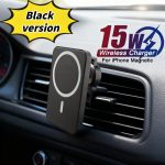 “iPhone 17 MagSafe car mount – vent magnetic wireless charger, safe & fast, fits iPhone 17/16/15/14/13 & Samsung with MagSafe case - 图片 6