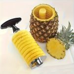 Stainless steel pineapple corer & slicer – ergonomic, great for coring fruits like strawberries, peeling and slicing made easy